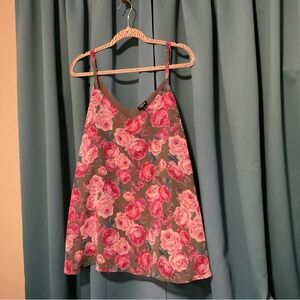Torrid Pink and Gray Floral Camisole